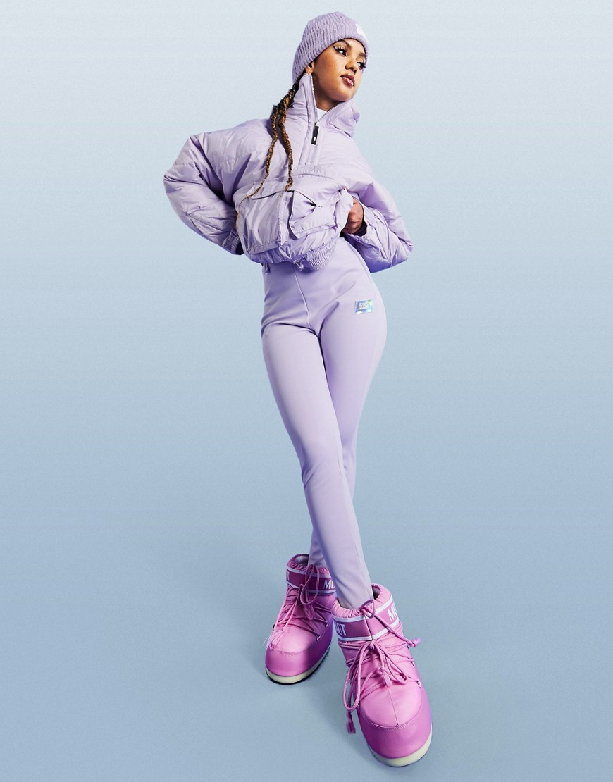 фото Горнолыжные брюки скинни со штрипками asos 4505 ski-фиолетовый цвет