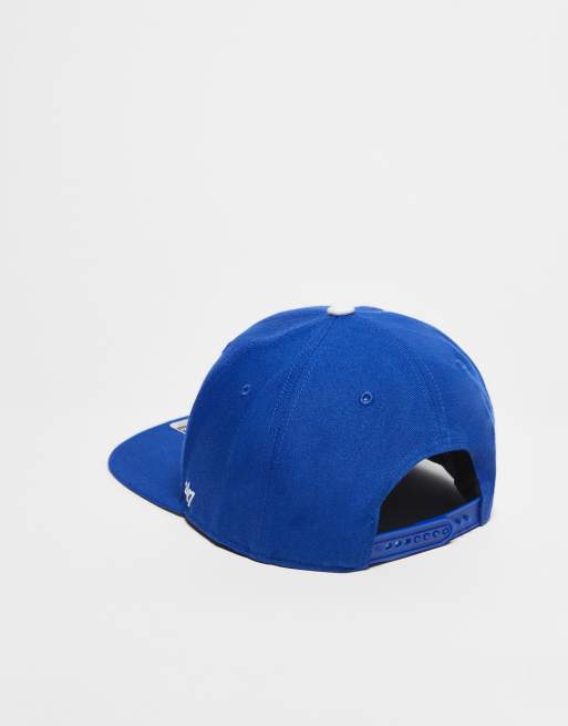 Gorra azul con visera plana y diseño de los LA Dodgers de 47 Brand, 3 de 3