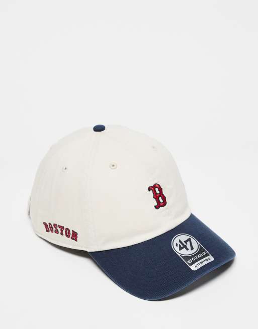 Gorra azul marino con corona en contraste y diseño de los Boston Red Sox de 47 Brand