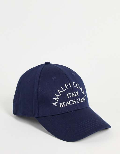 Gorra azul marino con estampado 