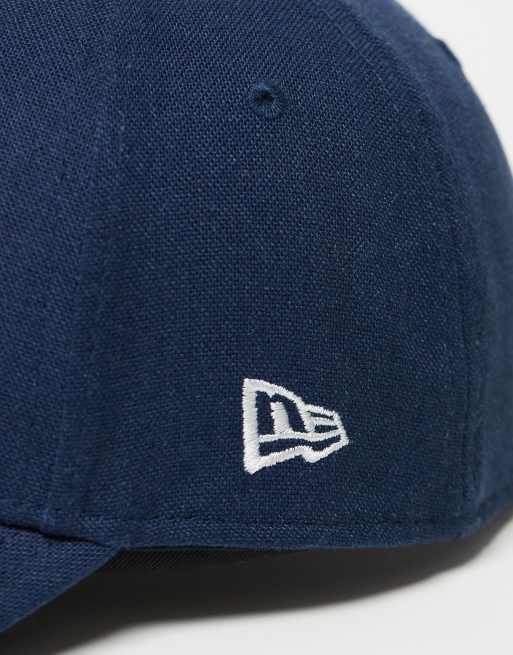 Gorra azul marino con logo de los LA Dodgers de lino 9Forty de New Era , 3 de 4