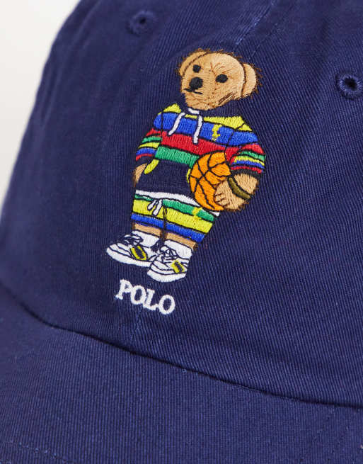 Gorra azul marino con logo de oso de Polo Ralph Lauren