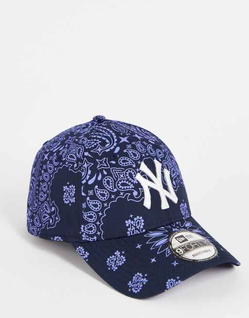Gorra azul marino unisex con estampado de cachemir y detalle de los New York Yankees de la MLB 9Forty de New Era