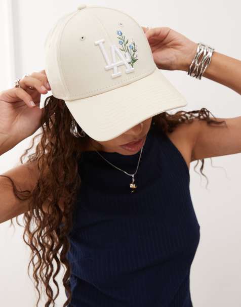 Gorra beis con diseño floral e icono de los LA Dodgers 9Forty de New Era - view 1