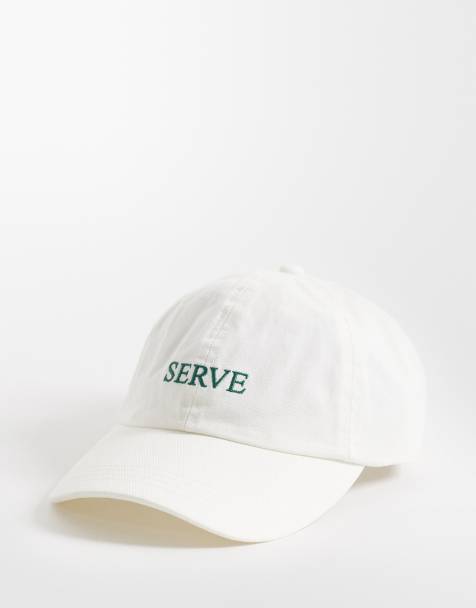 Gorra blanco envejecido con bordado de tenis de algodón lavado de 4505 - view 1