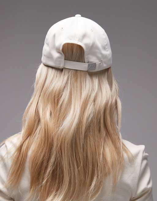 Gorra blanco hueso con logo lineal de New Balance, 2 de 3