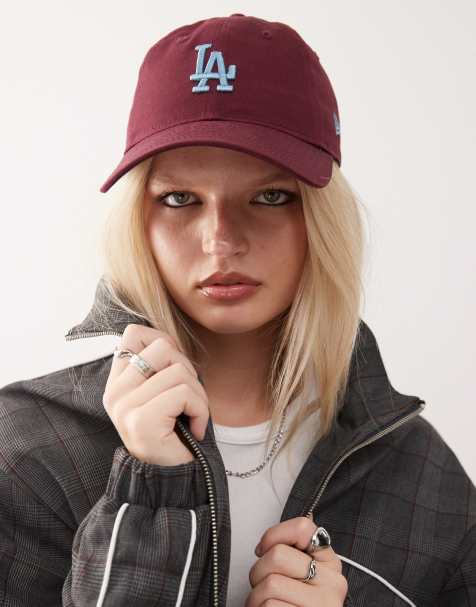 Gorra burdeos para mujer con logo de los LA Dodgers 9Twenty de New Era - view 1