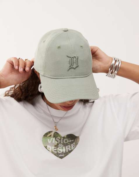 Gorra caqui con logo de los Detroit Tigers de lino 9Twenty de New Era - view 1