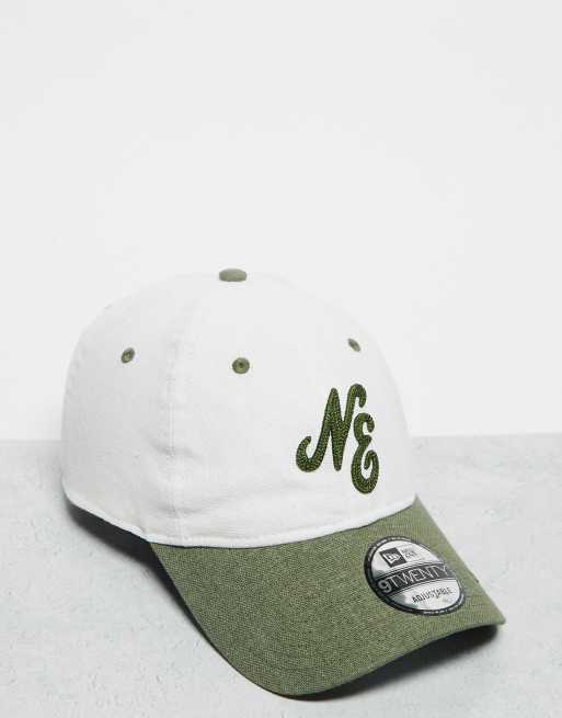 Gorra caqui con logo de texto de lino 9Twenty de New Era