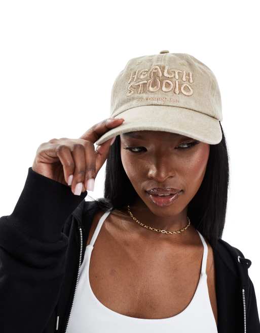Gorra color café con leche de algodón lavado Studio de ASOS 4505