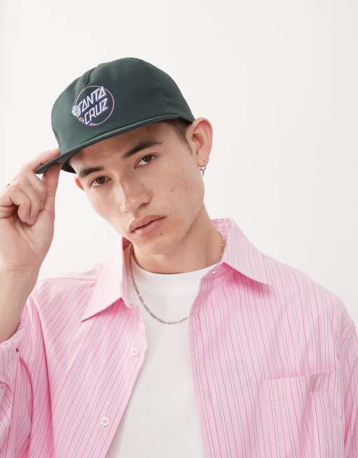 Gorra color cerceta con logo y botón de presión UFO de Santa Cruz