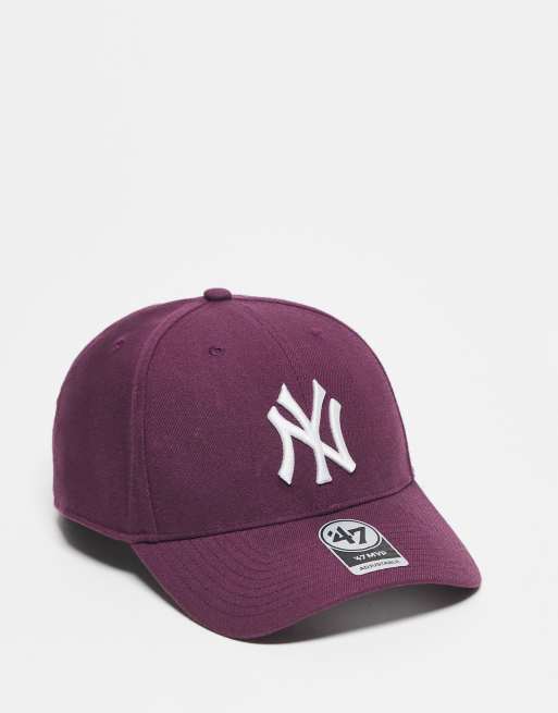 Gorra color ciruela lavado con detalle de los NY Yankees MVP de 47 Brand