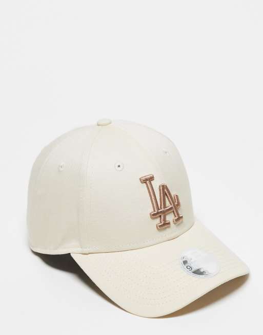 Gorra color crema con logo de los LA Dodgers 9Forty de New Era 