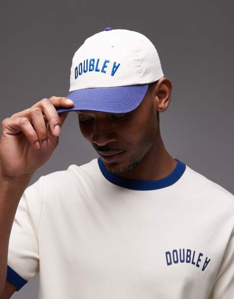 Gorra color crema y azul marino Archie de Double A By Wood Wood - view 1