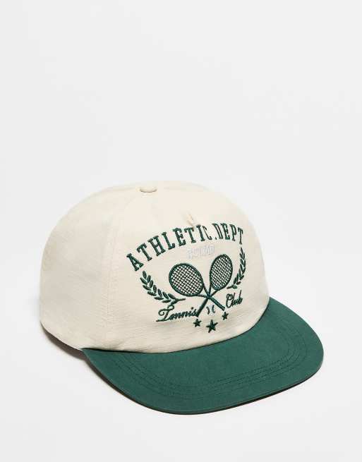 Gorra color crudo unisex con diseño deportivo y logo de Reclaimed Vintage