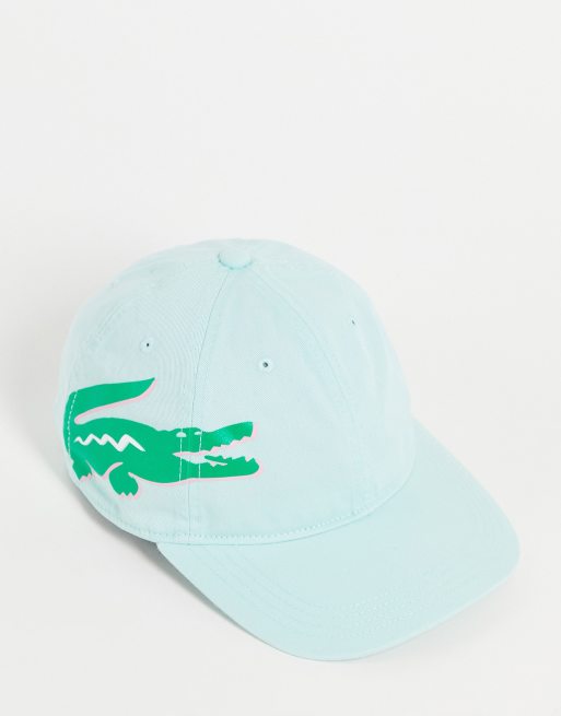 Gorra color menta con logo de cocodrilo de Lacoste