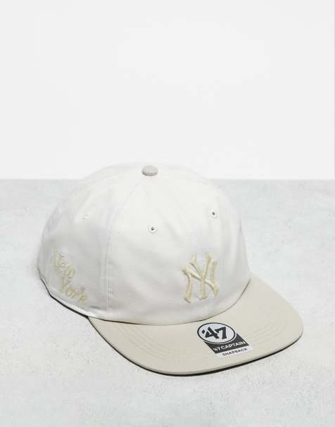 Gorra color piedra entallada con visera recta y diseño de los NY Yankees de 47 Brand - view 1