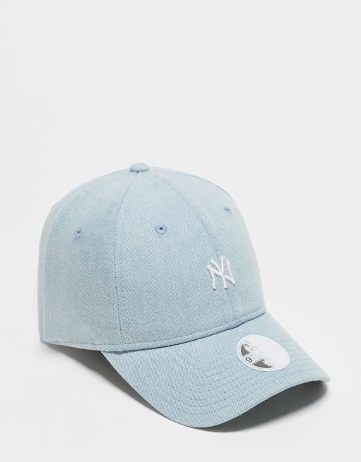 Gorra con logo pequeño de los New York Yankees de denim lavado 9Twenty de New Era