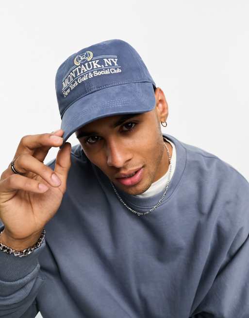 Gorra de béisbol azul con diseño estampado Montauk de Abercrombie & Fitch