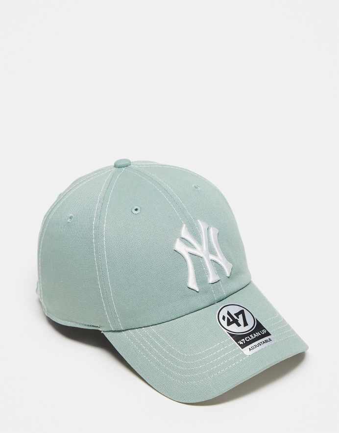 47 Brand Gorra de béisbol azul con pespuntes en contraste y detalle de los NY Yankees Clean Up de