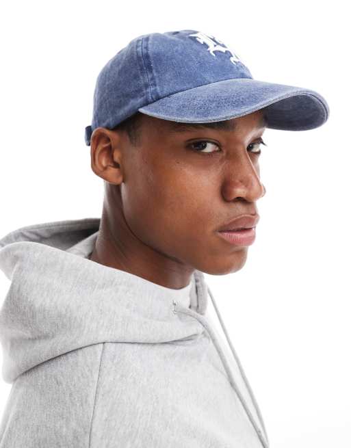 Gorra de béisbol azul lavado con estampado gráfico "LA" de tejido suave de ASOS DESIGN, 2 de 4