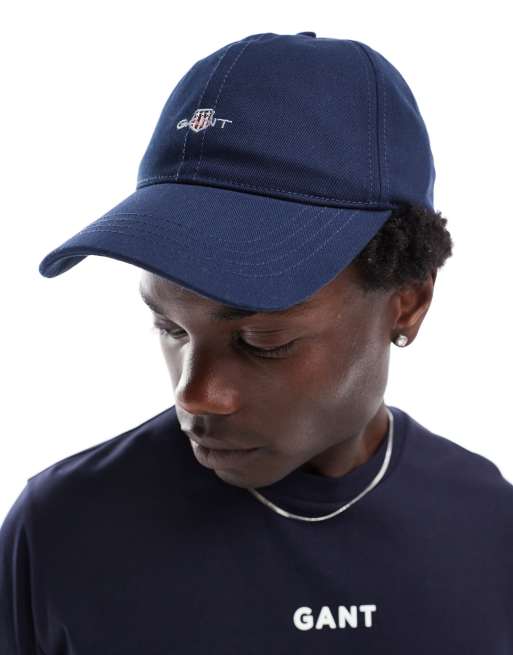 Gorra de béisbol azul marino con logo de escudo bordado de GANT