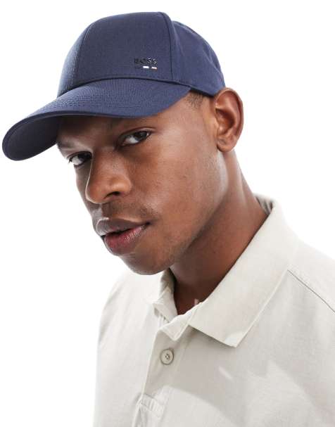 Gorra de béisbol azul marino con logo de icono lineal de algodón Zed de BOSS - view 1