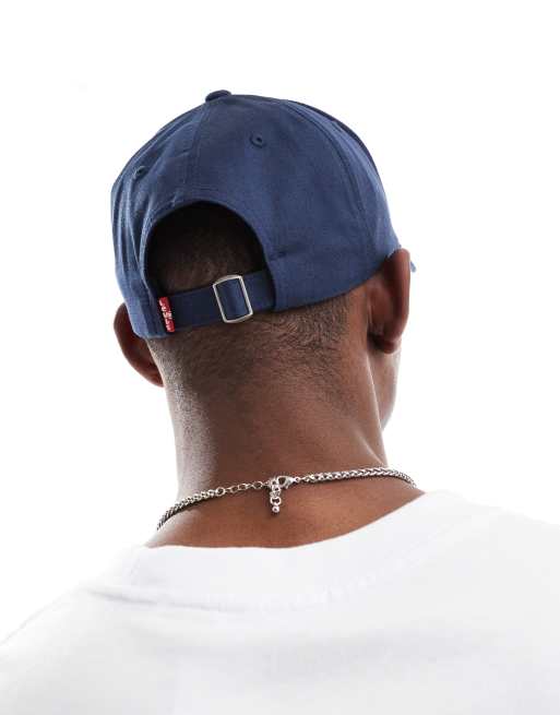 Gorra de béisbol azul marino con logo de murciélago Flexfit de Levi's, 2 de 3