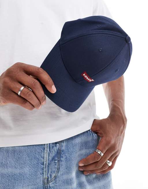 Gorra de béisbol azul marino con logo de murciélago Flexfit de Levi's, 3 de 3