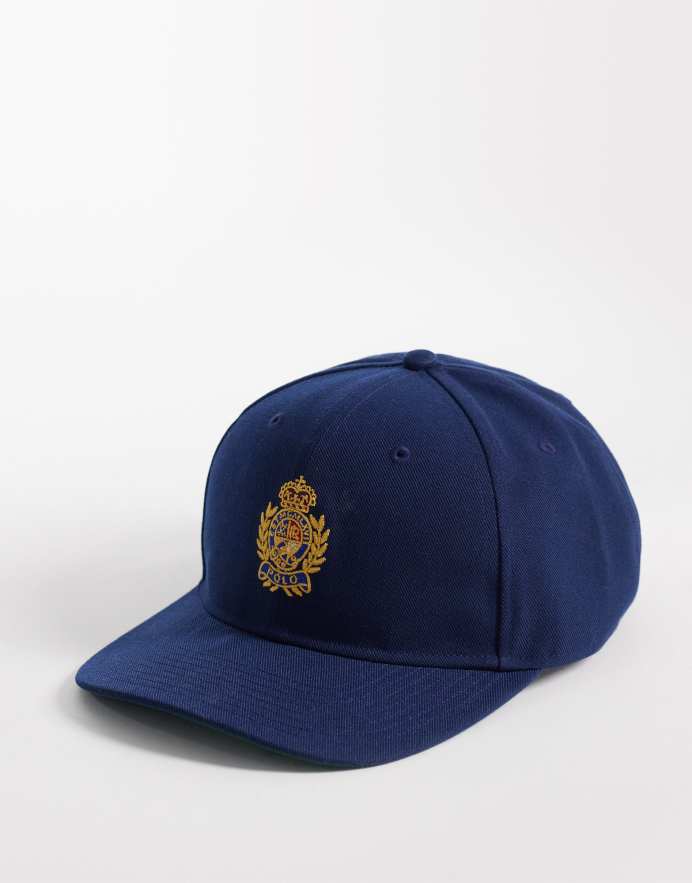 Polo Ralph Lauren Gorra de béisbol azul marino Newport con logo de escudo de