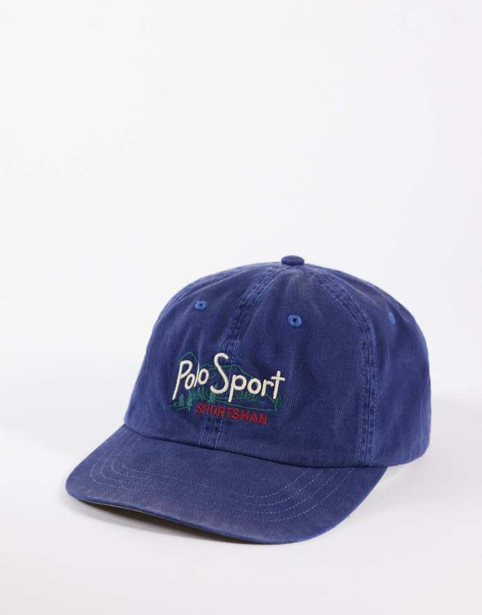 Polo Ralph Lauren Gorra de béisbol azul marino Newport con logo Sports Capsule de