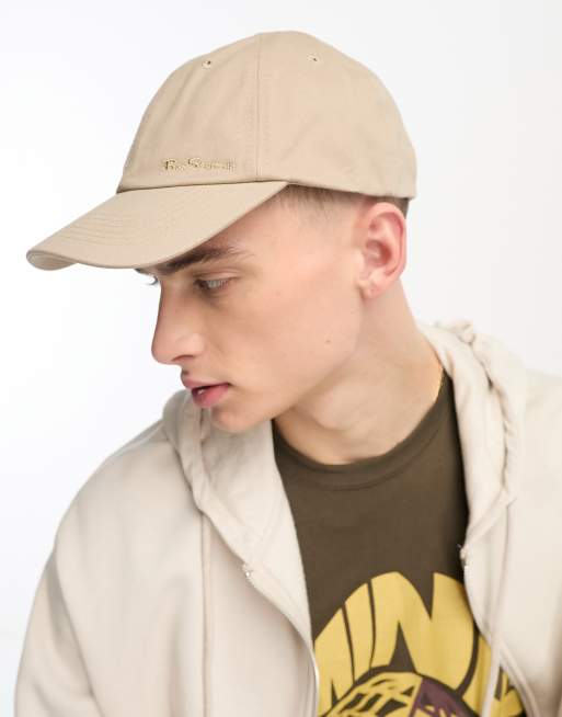 Gorra de béisbol beis de algodón de Ben Sherman
