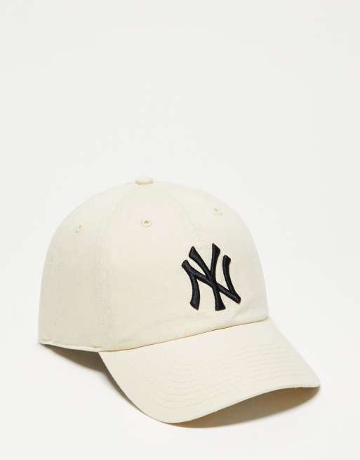 ´47 MLB NY YANKEES LOGO BLANCO GORRA AJUSTABLE BEIGE