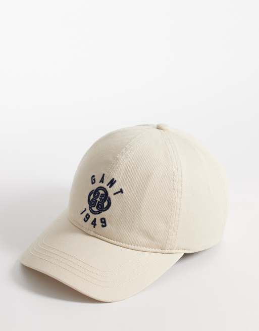 Gorra de béisbol color crema con logo 1949 de GANT