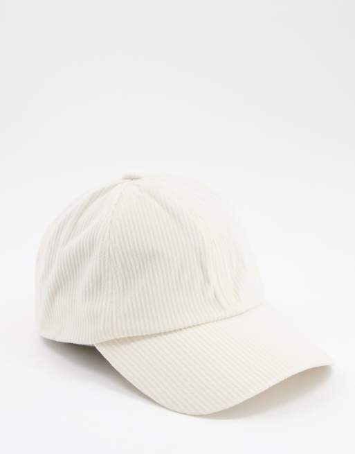 Gorra de béisbol color piedra de pana gruesa de ASOS DESIGN