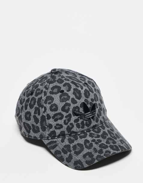 Gorra de béisbol gris carbón y negra con estampado de leopardo de adidas Originals - view 1