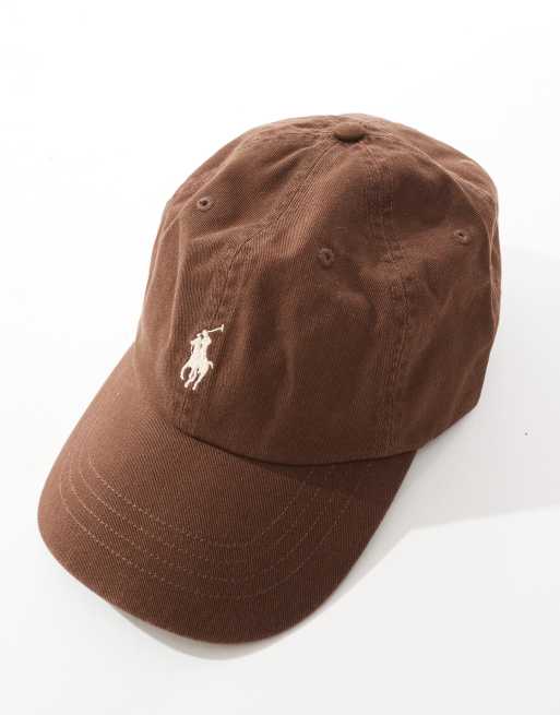Gorra de béisbol marrón con logo de icono de sarga de Polo Ralph Lauren, 2 de 3