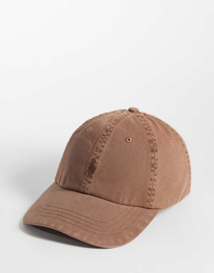 Polo Ralph Lauren Gorra de béisbol marrón con logo de