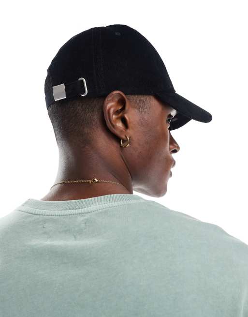 Gorra de béisbol negra con detalle gráfico de pana de ASOS DESIGN, 3 de 3