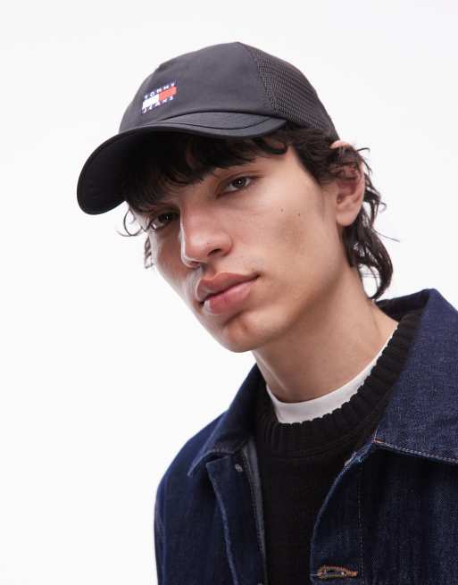 Gorra de béisbol negra con diseño de paneles de malla Heritage de Tommy Jeans