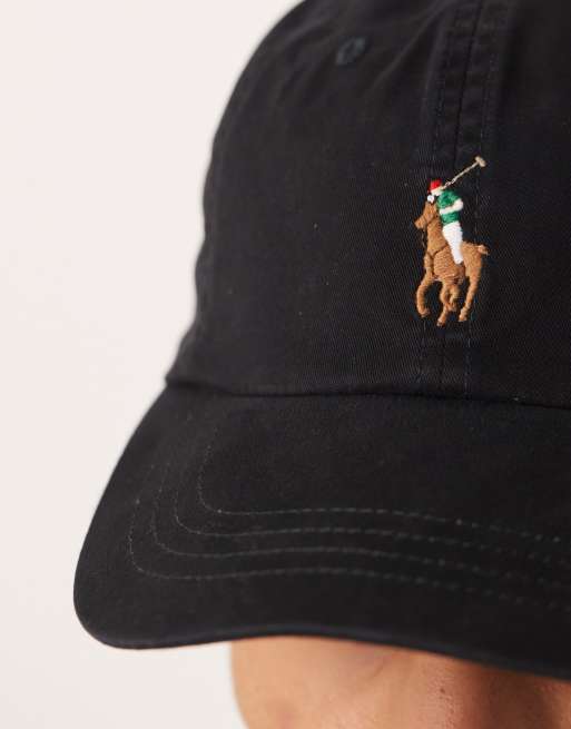 Gorra de béisbol negra con logo de icono multicolor de Polo Ralph Lauren, 2 de 3