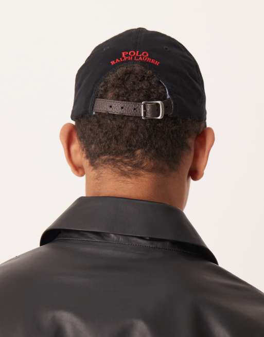 Gorra de béisbol negra con logo de icono multicolor de Polo Ralph Lauren, 3 de 3