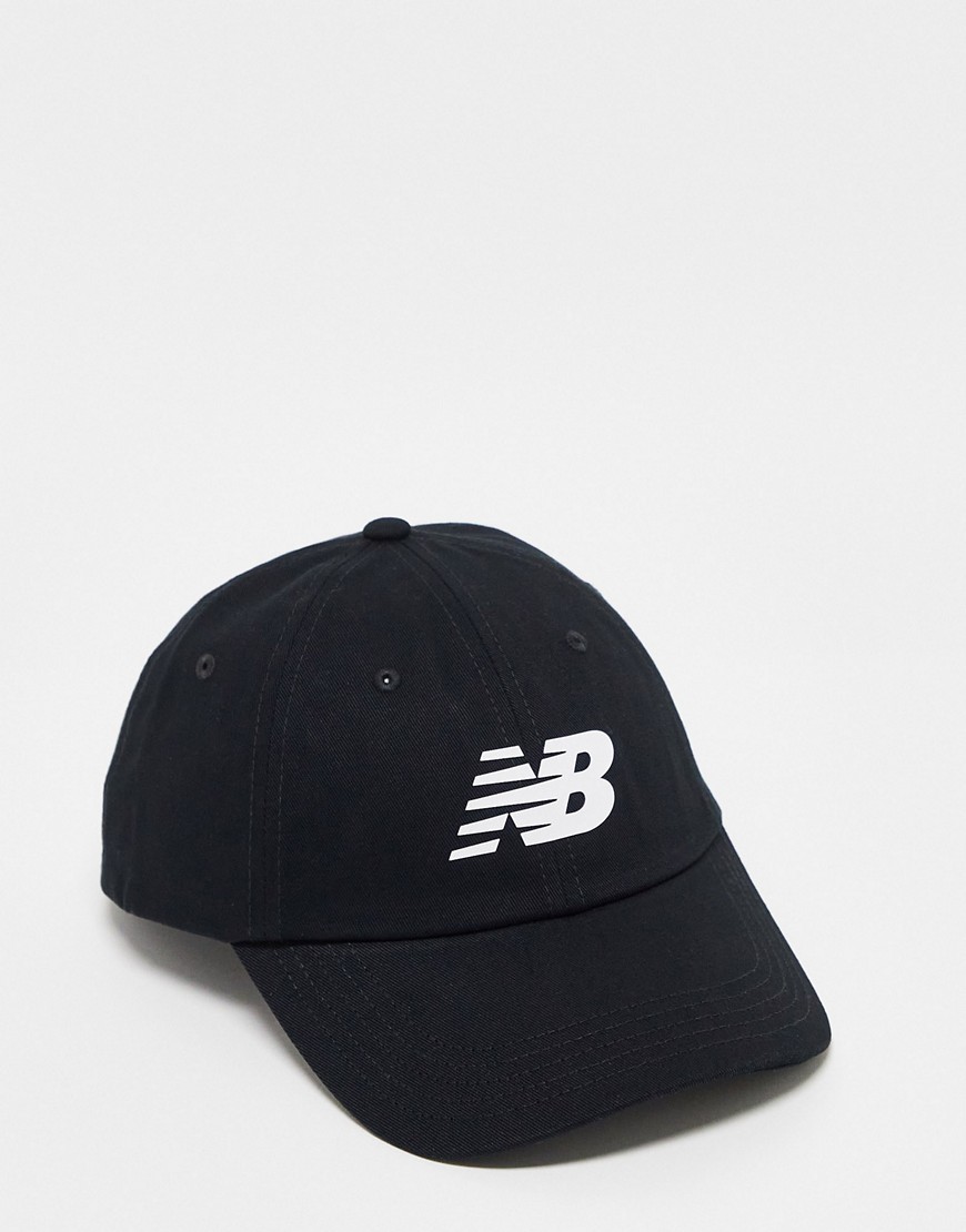 gorra de béisbol negra con logo de new balance-negro