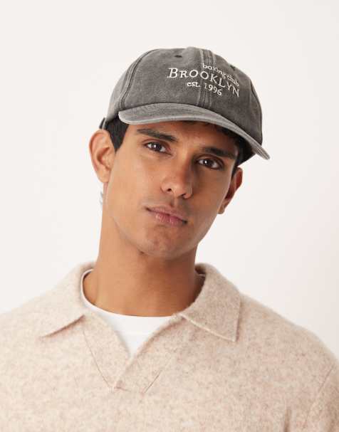Gorra de béisbol negro lavado con estampado "Brooklyn" para hombre de My Accessories - view 1