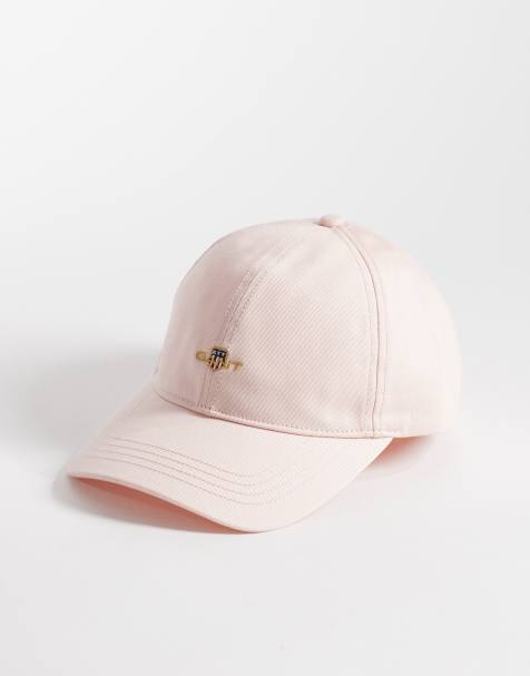 Gorra de béisbol rosa claro con logo de escudo de sarga de algodón de GANT - view 1