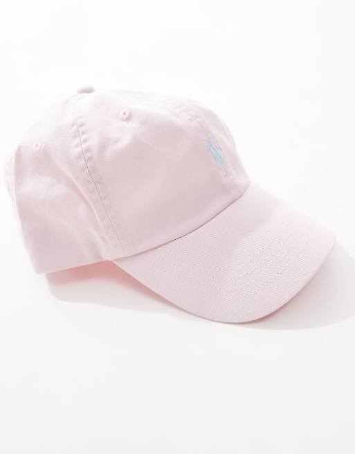 Gorra de béisbol rosa claro con logo de sarga de Polo Ralph Lauren, 2 de 4