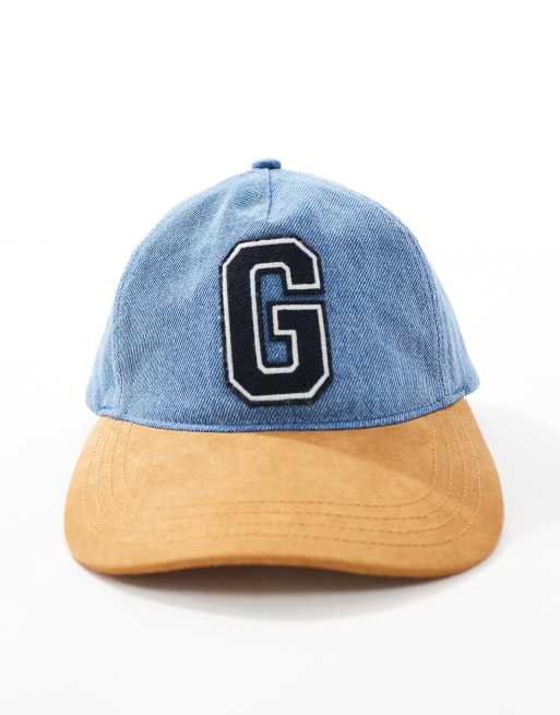 Gorra de béisbol vaquera con lavado claro y detalle de parche "G" de GANT, 3 de 4