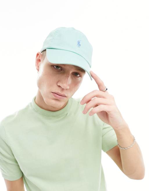 Gorra de béisbol verde claro con logo de sarga de Polo Ralph Lauren, 2 de 4