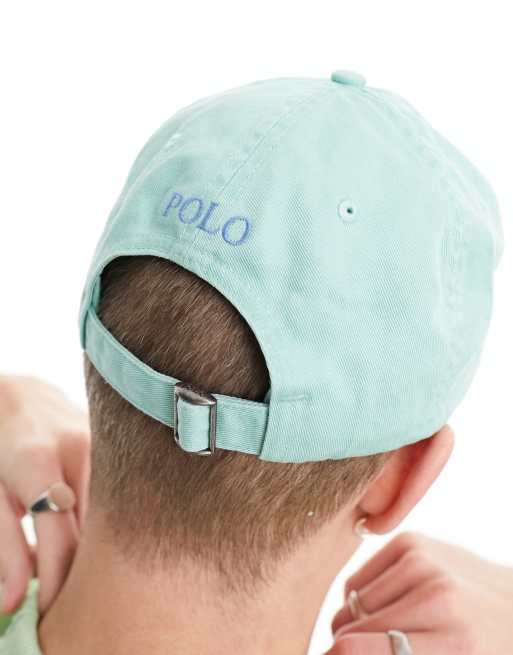 Gorra de béisbol verde claro con logo de sarga de Polo Ralph Lauren, 3 de 4