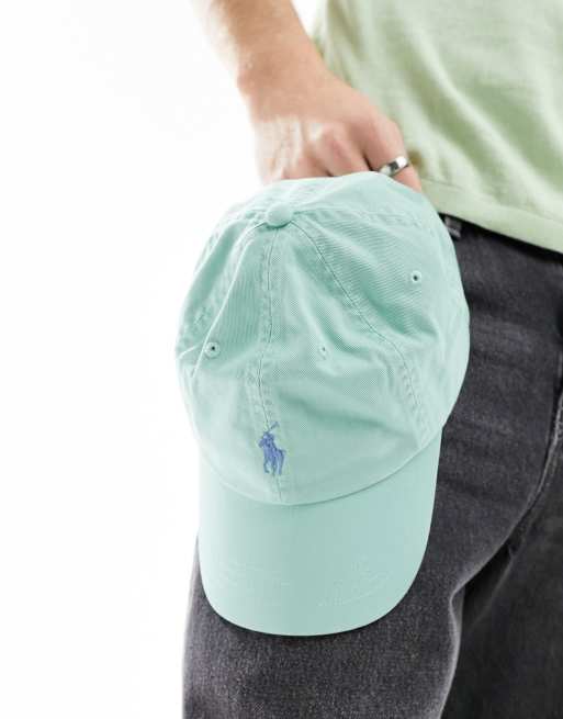 Gorra de béisbol verde claro con logo de sarga de Polo Ralph Lauren, 4 de 4